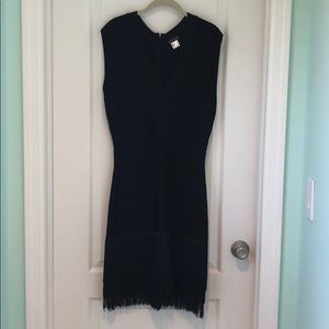 Hold U in with fringe dress in black